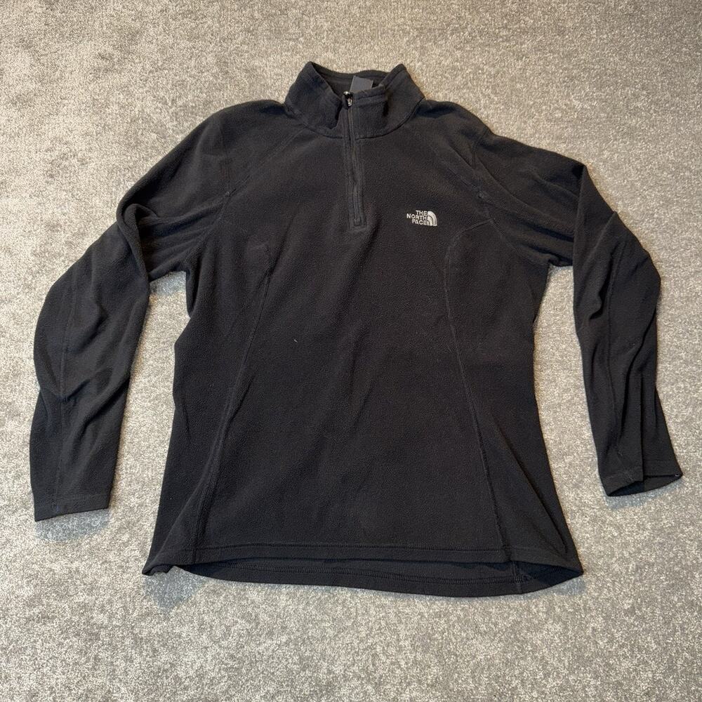 The North Face Polartec Classic 100 Fleece Pullover Women’s Large Black 1/4‎ Zip